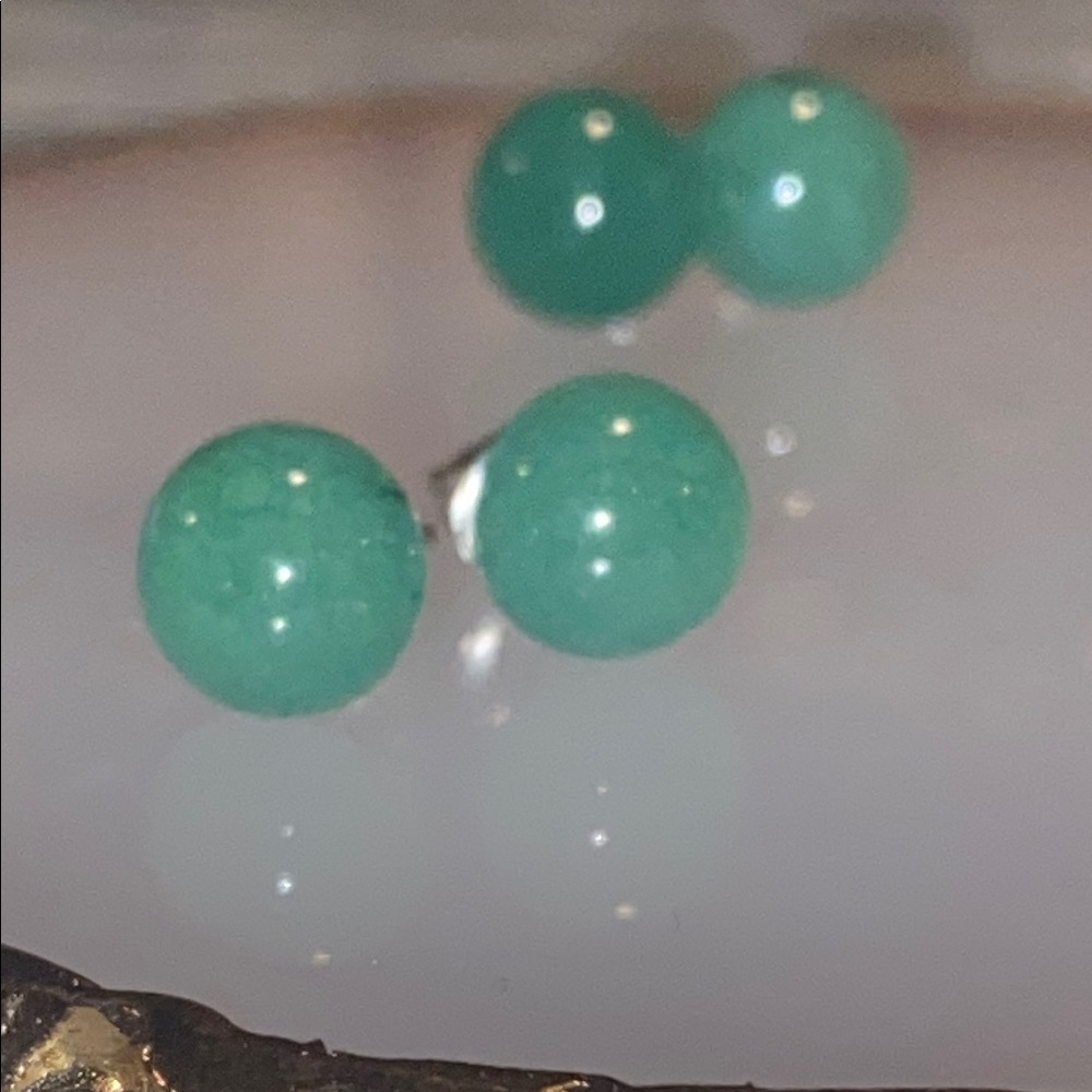 Moonstone & Amazonite Stud Set - image 3